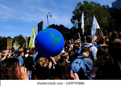 Brussels, Belgium. 20th September 2019.  Environmental Activists Take Part In The Climate Strike Protest Calling For Action On Climate Change.