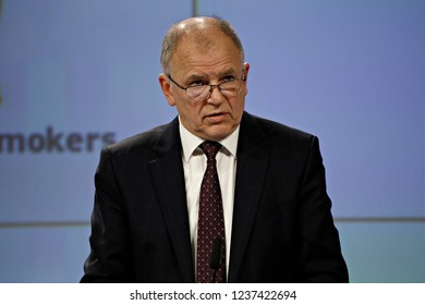 Brussels, Belgium. 22nd Nov. 2018.Press Conference By EU Commissioner Vytenis  Andriukaitis  On The Health At A Glance Report. 
