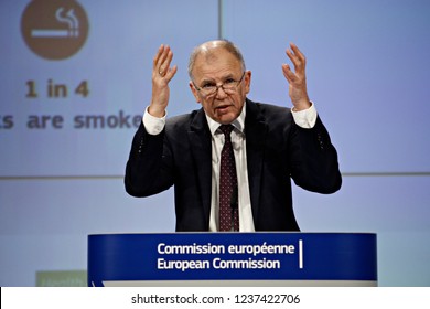 Brussels, Belgium. 22nd Nov. 2018.Press Conference By EU Commissioner Vytenis  Andriukaitis  On The Health At A Glance Report. 
