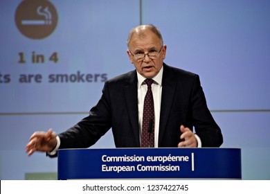 Brussels, Belgium. 22nd Nov. 2018.Press Conference By EU Commissioner Vytenis  Andriukaitis  On The Health At A Glance Report. 
