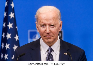 BRUSSELS, BELGIUM. 24th March 2022. Joe Biden, President of United States of America, during press conference after NATO extraordinary SUMMIT 2022.