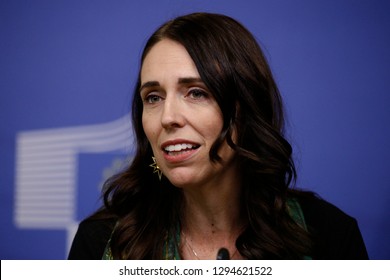 Brussels, Belgium. 25th January 2019.New Zealand's Prime Minister Jacinda Ardern and European Commission President Jean-Claude Juncker hold a news conference. 