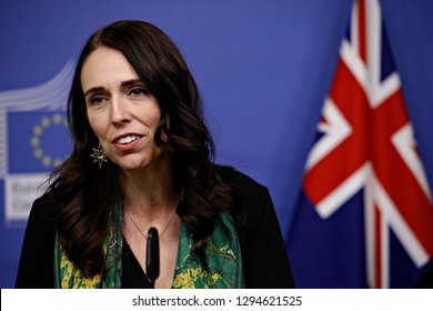 Brussels, Belgium. 25th January 2019.New Zealand's Prime Minister Jacinda Ardern And European Commission President Jean-Claude Juncker Hold A News Conference. 