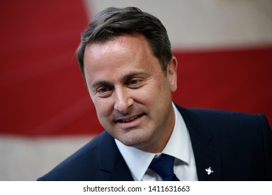 Brussels, Belgium. 28th May 2019. Prime Minister of Luxembourg, Xavier Bettel arrives for a European Union (EU) summit at EU Headquarters.