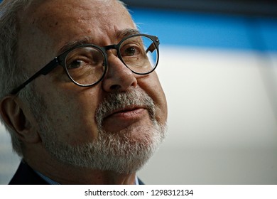 Brussels, Belgium. 29th January 2019.President Of The European Investisment Bank (EIB), Werner Hoyer, Speaks During The Annual Press Conference Of The EIB . 