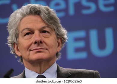 Brussels, Belgium. 29th January 2020. European Commissioner For The Internal Market Thierry Breton Communicates On The EU's 5G Plan.