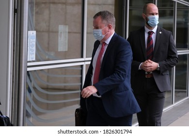 Brussels, Belgium. 2nd October 2020.  United Kingdom's Brexit Envoy David Frost Arrives For A Meeting At The European Commission.