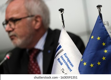 Brussels, Belgium. 30th January 2020. President Of The European Investment Bank (EIB), Werner Hoyer, Speaks During The Annual Press Conference Of The EIB.