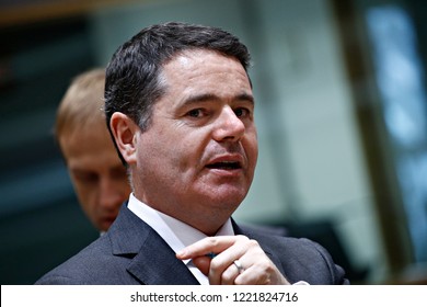 Brussels, Belgium. 5th November 2018. Finance Minister Of Ireland Paschal Donohoe Attends In Eurogroup Finance Ministers Meeting At The EU Headquarters