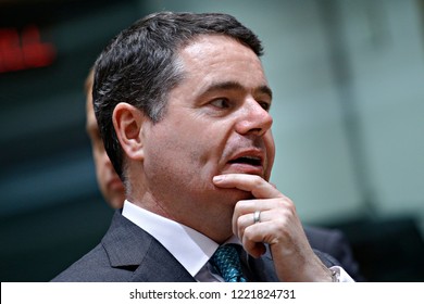 Brussels, Belgium. 5th November 2018. Finance Minister Of Ireland Paschal Donohoe Attends In Eurogroup Finance Ministers Meeting At The EU Headquarters