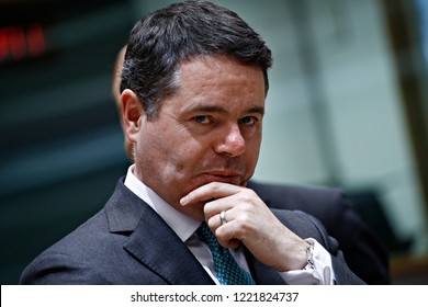 Brussels, Belgium. 5th November 2018. Finance Minister Of Ireland Paschal Donohoe Attends In Eurogroup Finance Ministers Meeting At The EU Headquarters