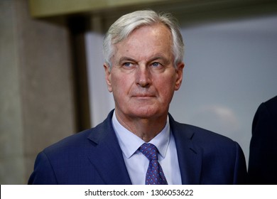 Brussels, Belgium. 6th Feb. 2019. EU's Chief Brexit Negotiator Michel Barnier During A Press Conference At EU Commission Headquarters. 