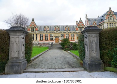 BRUSSELS, BELGIUM -7 FEB 2019- View Of The Solbosch Campus Of The Université Libre De Bruxelles (ULB), A Major Research And Teaching University Located In Brussels, Belgium.