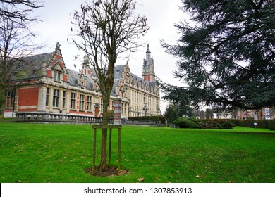 BRUSSELS, BELGIUM -7 FEB 2019- View Of The Solbosch Campus Of The Université Libre De Bruxelles (ULB), A Major Research And Teaching University Located In Brussels, Belgium.