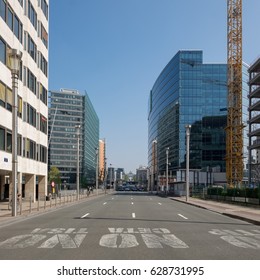 Brussels, Belgium - 8 April 2017: View On Rue De La Loi Or Wetstraat In Brussels.