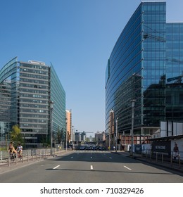 Brussels, Belgium - 8 April 2017: View On Rue De La Loi Or Wetstraat In The Center Of Brussels.