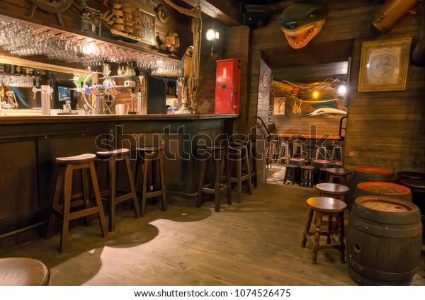 Brussels Belgium Apr 2 Empty Bar Stock Photo Edit Now 1074526475