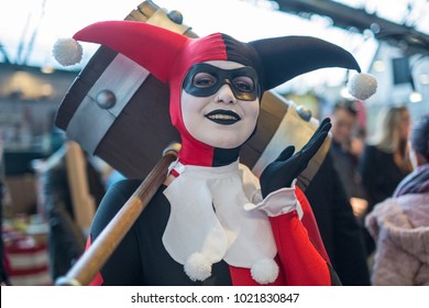 harley quinn images stock photos vectors shutterstock https www shutterstock com image photo brussels belgium february 10 2018 attendee 1021830847