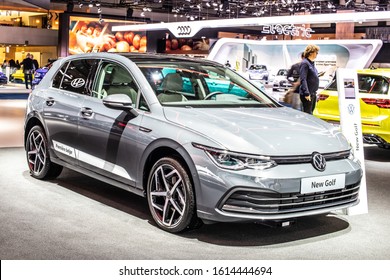 Brussels, Belgium, Jan 09, 2020: Volkswagen VW New Golf 8 VIII at Brussels Motor Show, Eighth generation, MK8, MQB platform, produced by Volkswagen Group