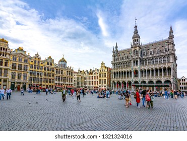 Brussels, Belgium - July 2018: Grand Place square in centre of Brussels