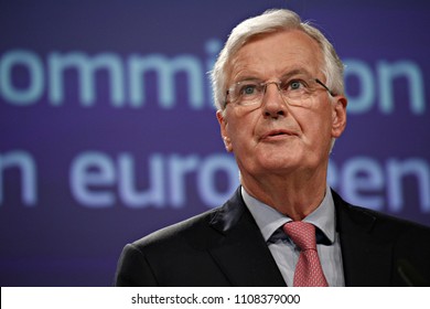 Brussels, Belgium. June 8, 2018. Press Conference By European Chief Negotiator For The United Kingdom Exiting The European Union Michel Barnier.