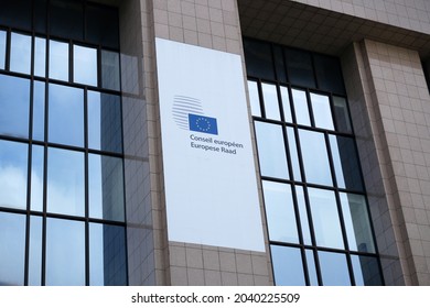 Brussels, Belgium - September 12, 2021: The Council Of The European Union, Brussels, Belgium.