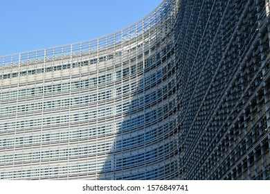 Brussels, Belgium - September 21, 2019: The European Commission, Berlaymont Building Located At The Schuman Roundabout, Brussels, Belgium.