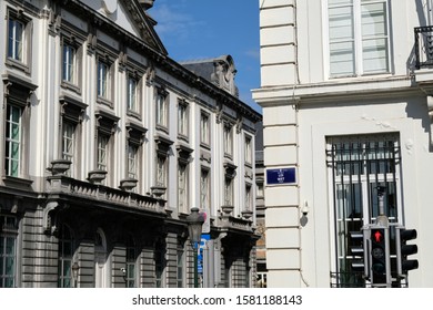 Brussels, Belgium - September 22, 2019: Rue De La Loi /Wetstraat, Brussels, Belgium.