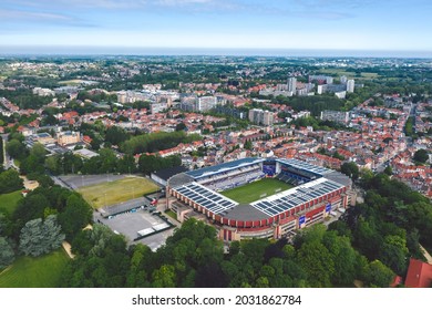 Brussels, Berlgium - June 2021: Constant Vanden Stock Stadium, Home Arena Of R.S.C. Anderlecht