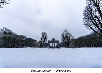 Brussels City In Winter Time