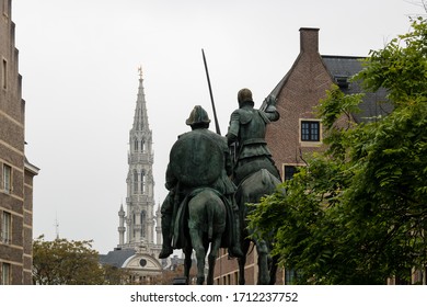 Brussels: Monument of Don Quixote and Sancho Panza