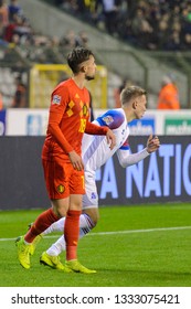 BRUSSELS - NOV 15, 2018: Adnan Januzaj 18. Belgium - Iceland. UEFA Nations League.