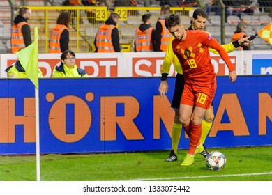 BRUSSELS - NOV 15, 2018: Adnan Januzaj 18 In Action. Belgium - Iceland. UEFA Nations League.