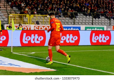 BRUSSELS - NOV 15, 2018: Adnan Januzaj 18. Belgium - Iceland. UEFA Nations League.