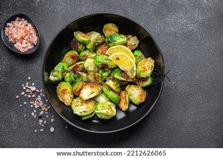 Brussels sprout fried vegetable meal food snack on the table copy space food background