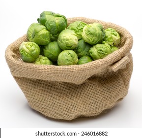 Brussels Sprouts In Jute Bag