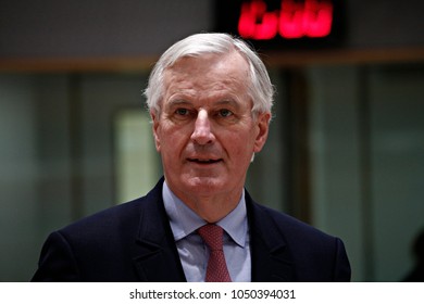 Brussels,Belgium 20th March 2018. European Union's Chief Brexit Negotiator Michel Barnier Attends An EU's General Affairs Council. 