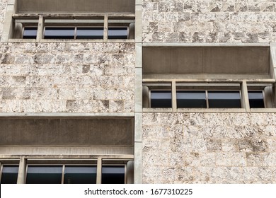 The Brutalism Syle Of The Broward County Main Public Library Off Andrews Avenue And SW 2nd Street In Fort Lauderdale Florida USA.