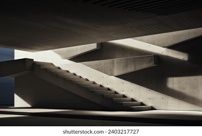 Brutalist architecture interior detail Abstract Background