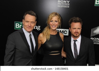 Bryan Cranston, Anna Gunn and Aaron Paul at the "Breaking Bad" Special Premiere Event, Sony Studios, Culver City, CA 07-24-13
