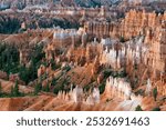 Bryce Canyon amphitheater at sunrise, Inspiration Point, Bryce Canyon National Park, Utah, USA