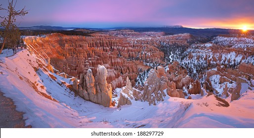 Bryce Canyon National Park At Sunrise 