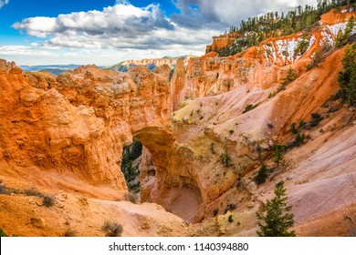 Bryce Canyon National Park, Utah, USA At The Natural Bridge.