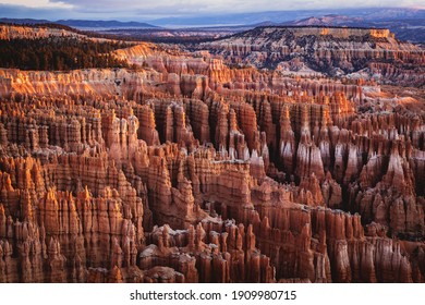 Bryce Canyon National Park In Utah Viewed From Inspiration Point At Sunrise