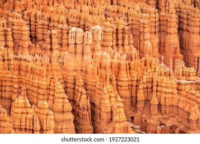 Bryce Canyon National Park, Utah, USA Hoodoos Close Up.