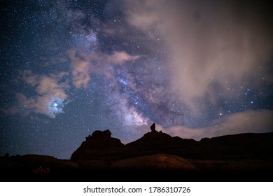 Bryce Canyon, Utah / USA - July 16 2020 :  Milky Way And Neowise Comet 