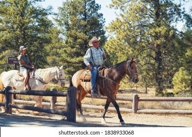 Bryce Canyon, Utah/USA -  October 12, 2020 Bryce Canyon National Park, Horseback Riding Tour With A Local Guide