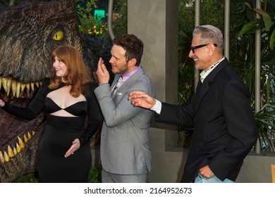 Bryce Dallas Howard, Chris Pratt, Jeff Goldblum at the premiere of "Jurassic World Dominion" at the TCL Chinese Theatre in Hollywood, CA on June 6, 2022.