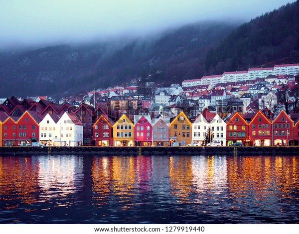 Bryggen is the world heritage site in Bergen,Norway