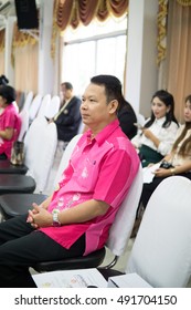 BUA KAEO KESORN SCHOOL,AMPHOE LAT LUM KAEO,PATHUMTANI THAILAND SEPTEMBER,2016 : Unidentified People Join To Retirement Party On September 29,2016 In Bua Kaeo Kesorn School,Patumtani,Thailand.